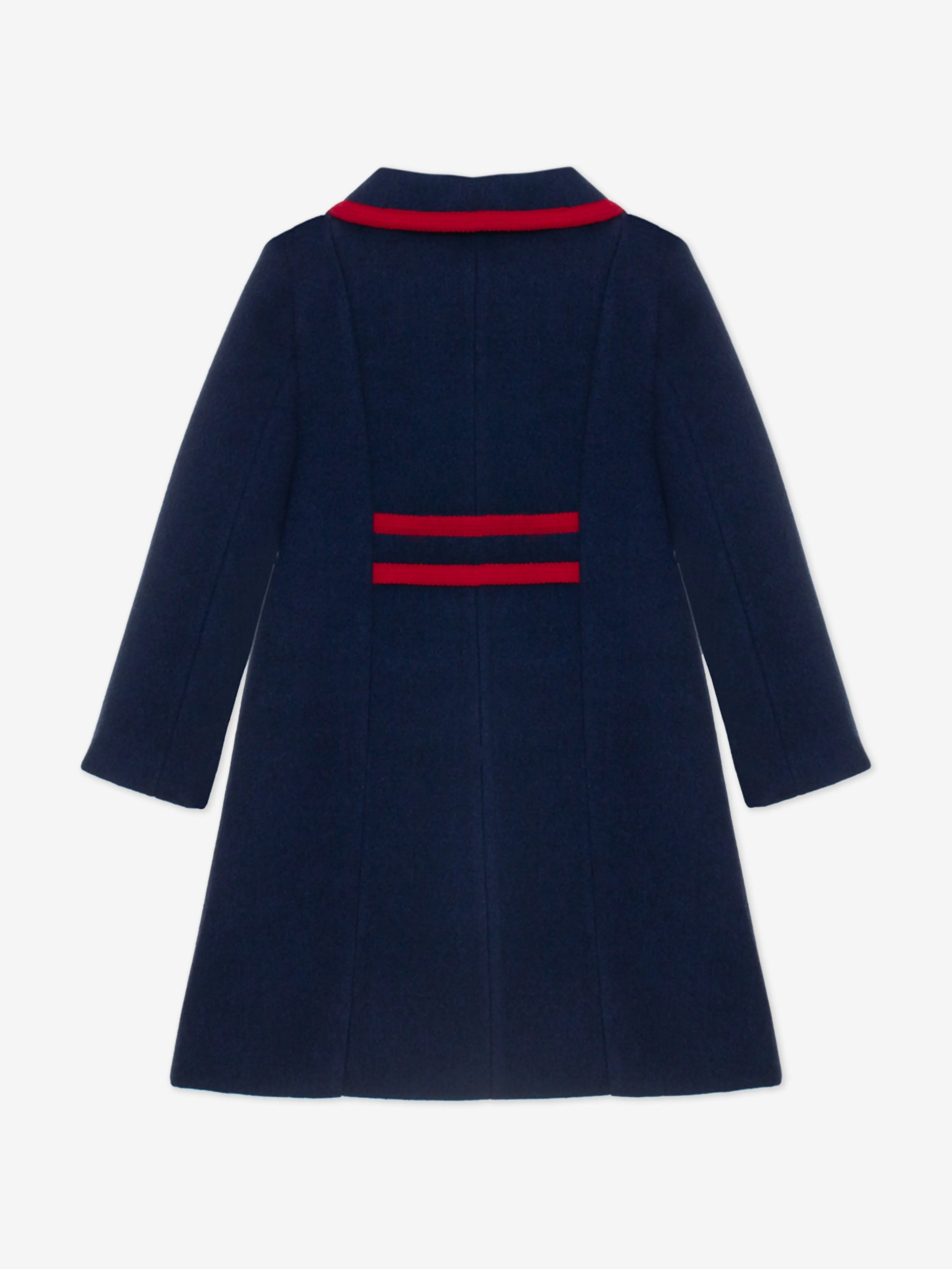 Chic Navy Felted Coat for Girls by Patachou - Stylish and Warm Outerwear